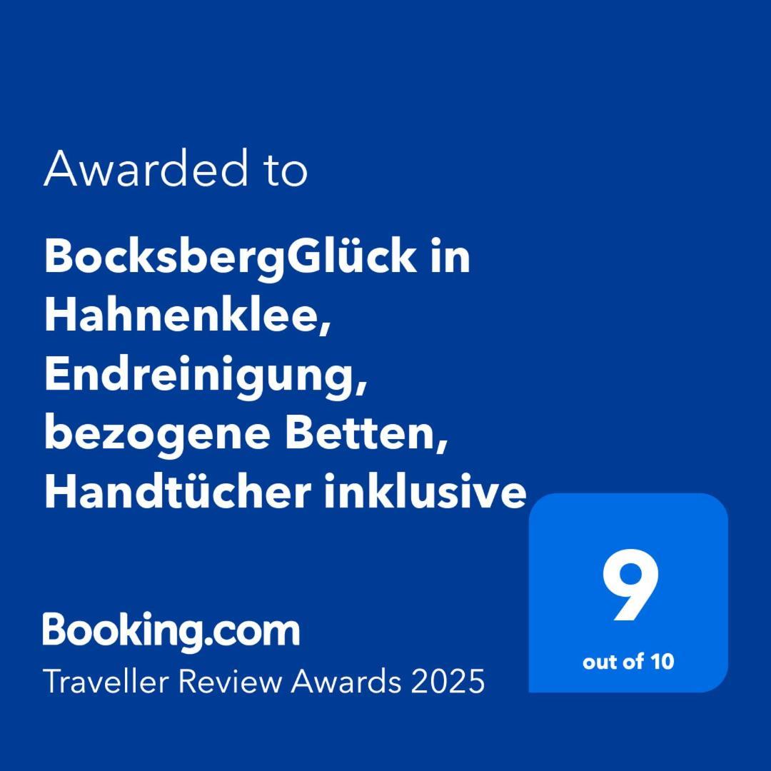 Bocksbergglueck In Hahnenklee, Endreinigung, Bezogene Betten, Handtuecher Inklusive Goslar Exterior foto